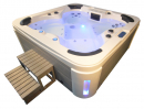 Whirlpool Outdoor Auenwhirlpool Hot Tub Spa Pool HE- 4 wei-hellgrau