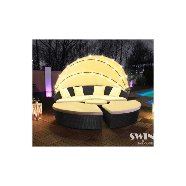 LED Sonneninsel XXL-210cm Polyrattan LED Sonneninsel XXL-210cm Polyrattan